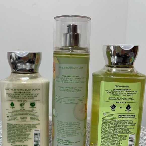 BBW Cucumber Melon Body Lotion, Fragrance Mist and a shower Gel set of 3 NWT - Picture 2 of 2